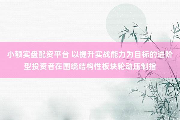 小额实盘配资平台 以提升实战能力为目标的进阶型投资者在围绕结构性板块轮动压制指